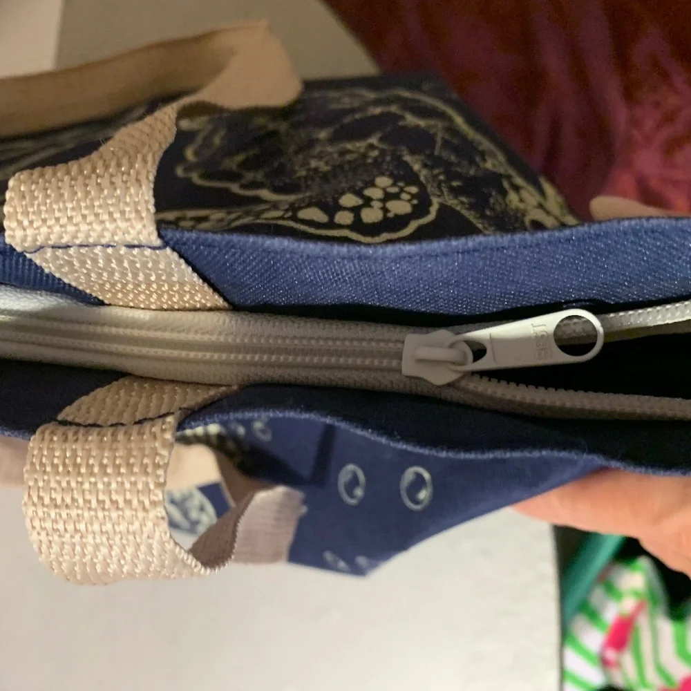 Riviera Maya Blue/Tan Nylon Tote Bag